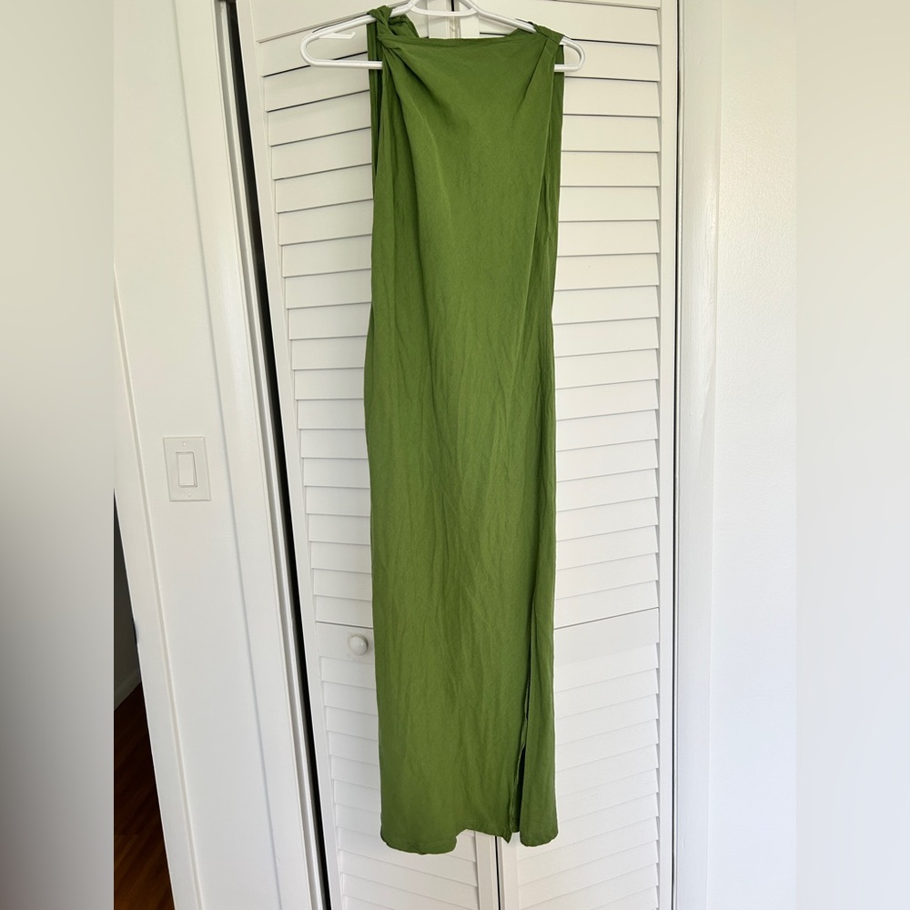 Zara Olive Green Midi Dress